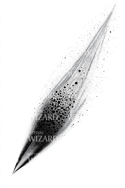 Luminous Comet Trail Tattoo Design