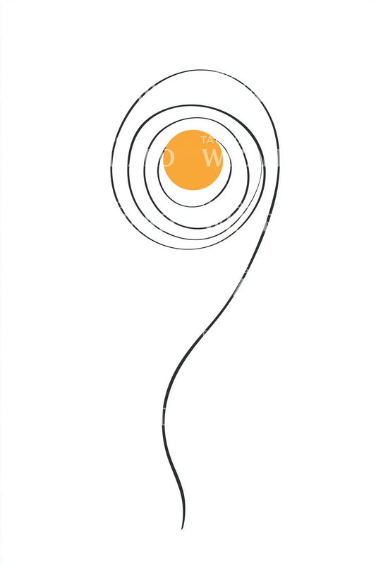 Maanbaanlus Tatoeage Ontwerp