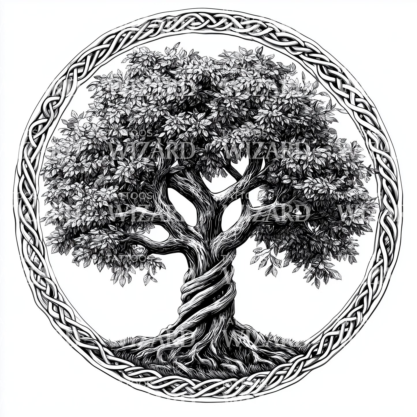 Lush Celtic Tree of Life Tattoo Idea