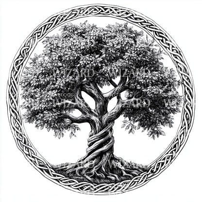 Lush Celtic Tree of Life Tattoo Idea