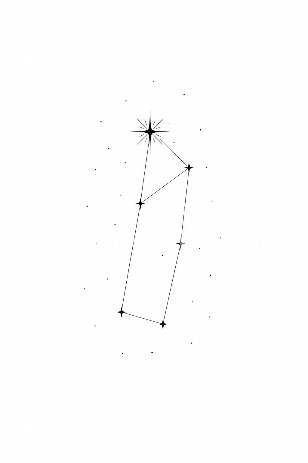 Lyra Constellation with Vega Tattoo Illustration