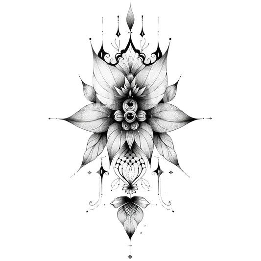 Spiritual Lotus Tattoo Design