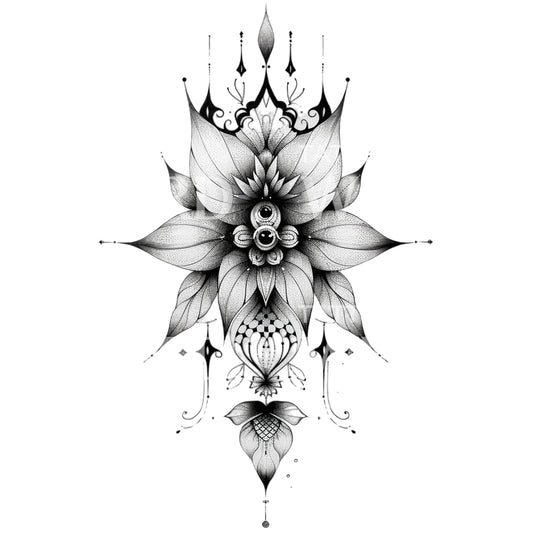 Spiritual Lotus Tattoo Design