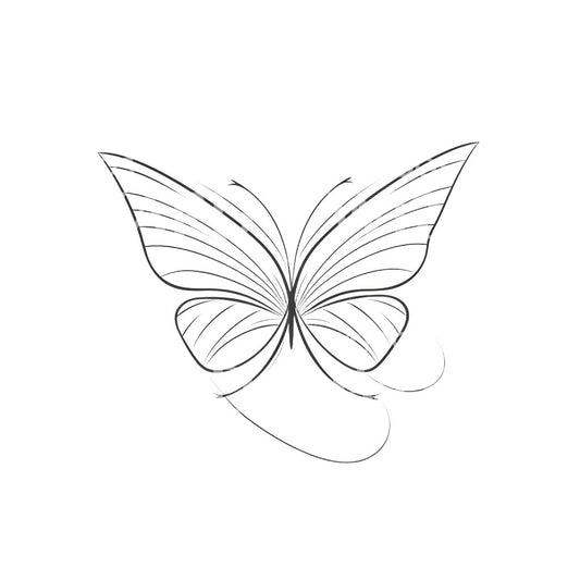 Conception de tatouage de papillon minimaliste