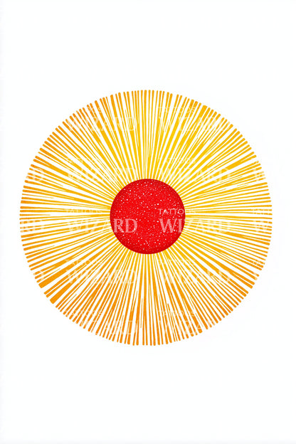 Illustration de tatouage de soleil radieux macédonien