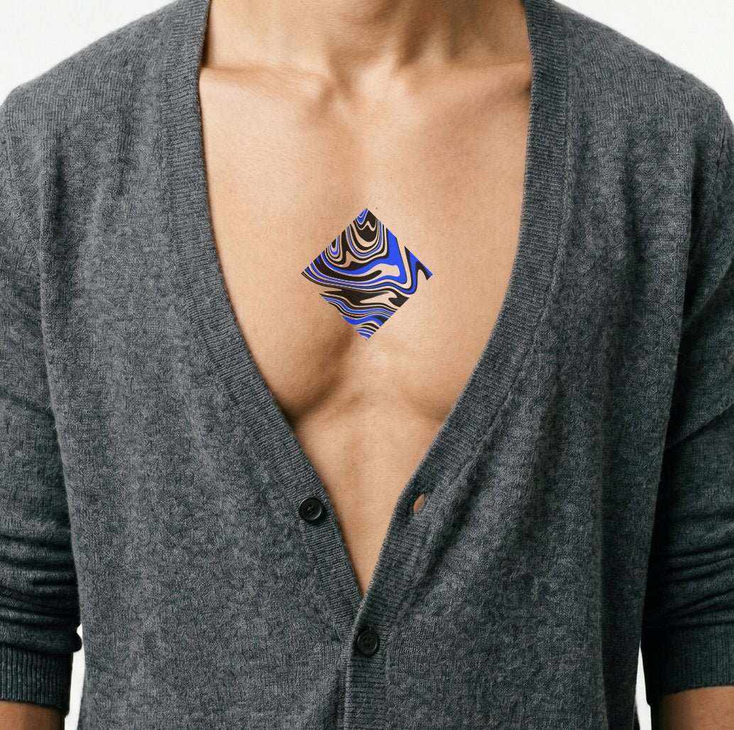 Abstraktes Tattoo-Design „Reiche der Resonanz“