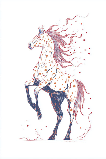 Illustration de tatouage d'étalon du désert du Maghreb