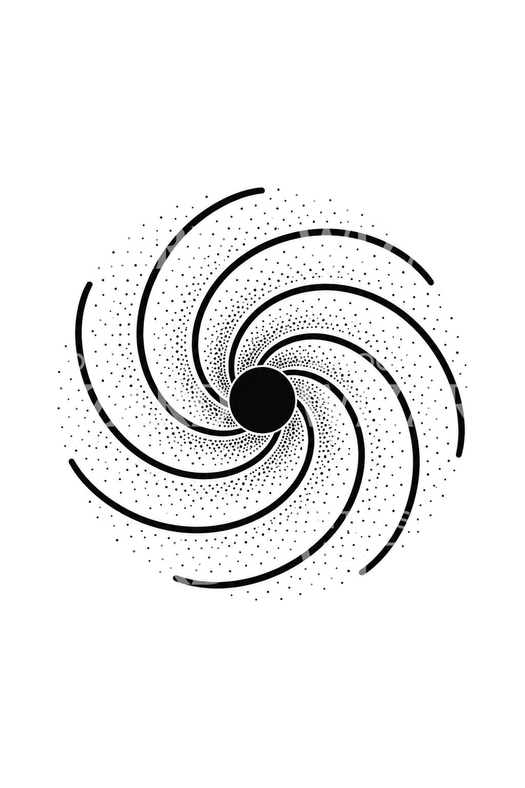 Magnetic Field Spiral Arms Tattoo Design