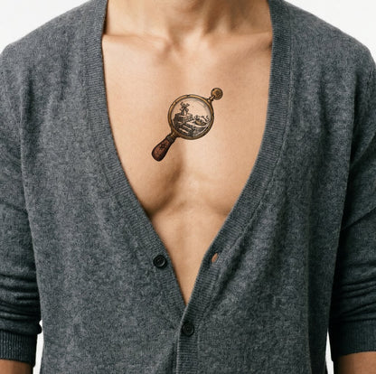 Surreal Magnifying Glass Tattoo Design