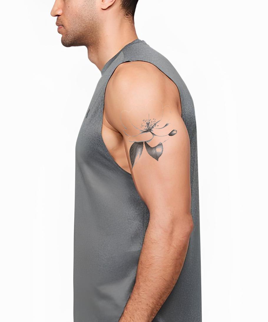 Single Magnolia Blossom Tattoo Design
