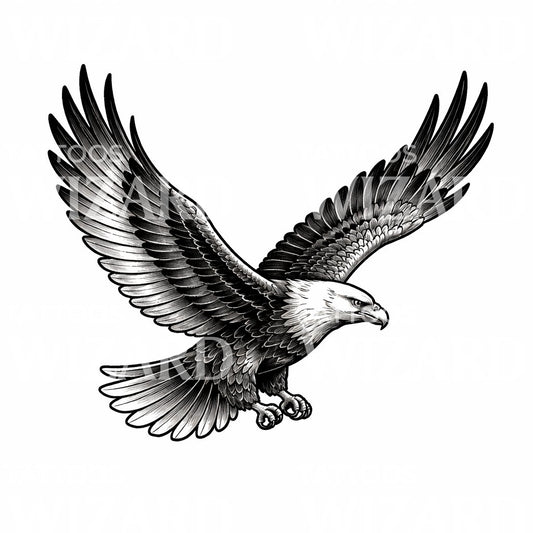 Majestic Bald Eagle Tattoo Design