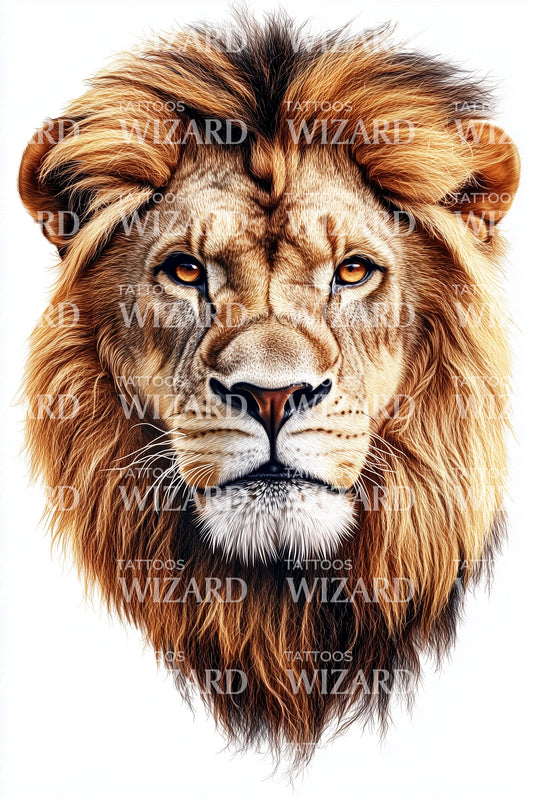 Majestic Lion Mane Tattoo Design