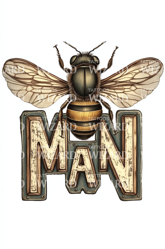 Manchester MAN Bee Tattoo Idea