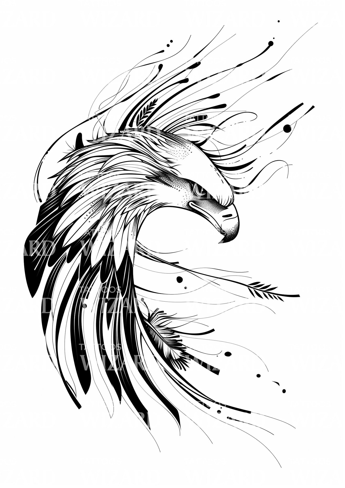 Manly Sketch Eagle Tattoo Idea