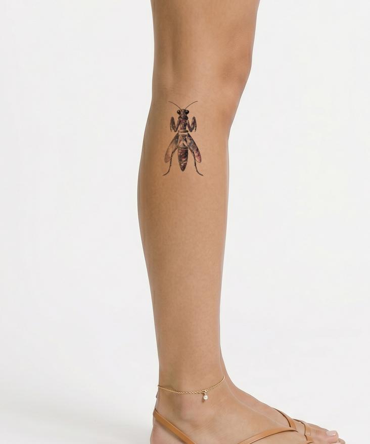 Kosminen rukoilijasirkka ja tiimalasi -tatuointisuunnitelma