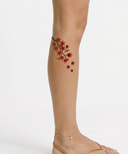 Autumn Japanese Maple Branch Tattoo Design