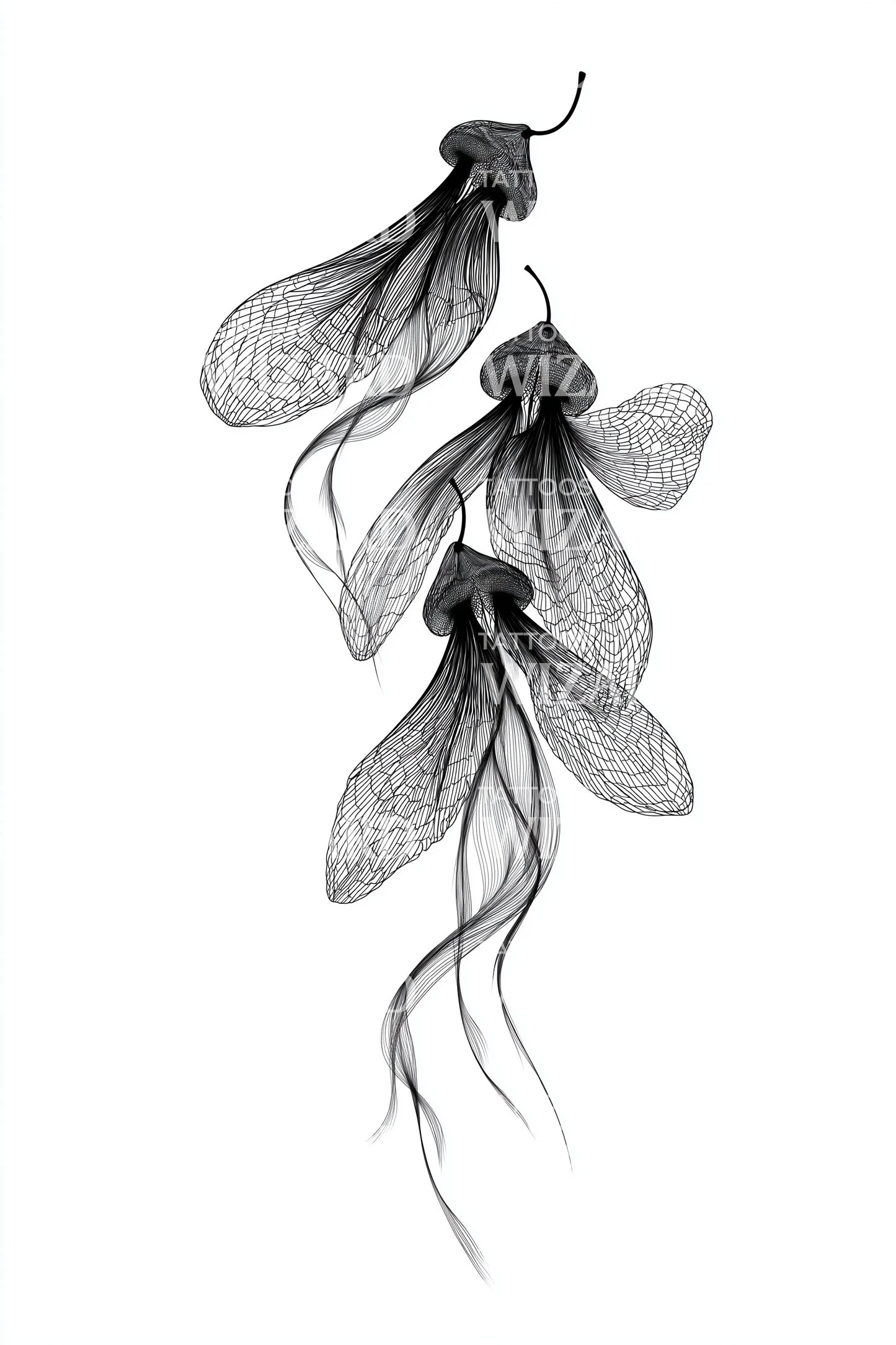 Maple Samara Wings Tattoo Design