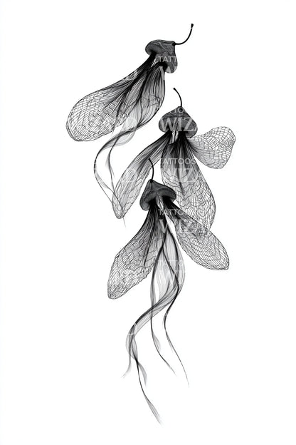 Maple Samara Wings Tattoo Design
