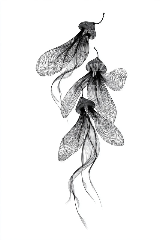 Maple Samara Wings Tattoo Design