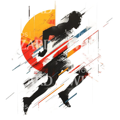 Marathon Runner Tattoo Design