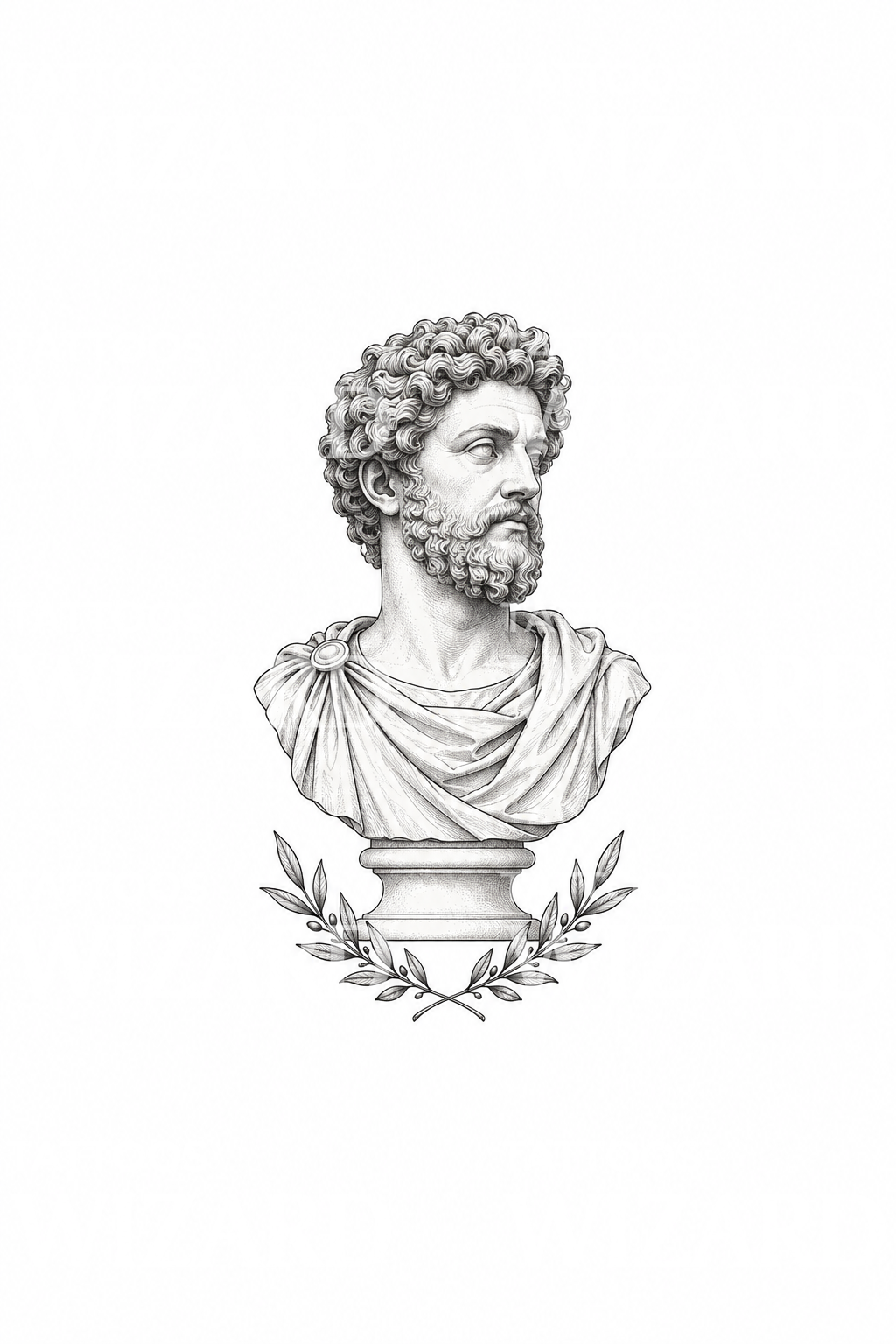 Marcus Aurelius Stoic Bust Tattoo Idea