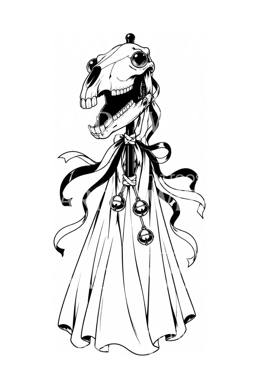 Mari Lwyd -hevosen kallotatuointisuunnitelma