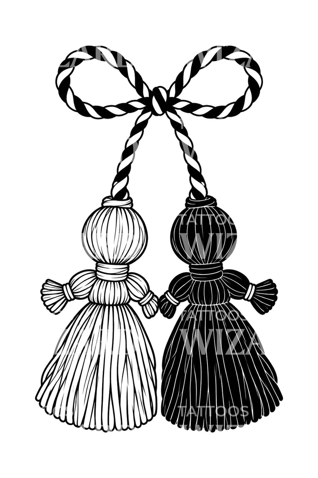 Desain Tato Boneka Benang Martenitsa