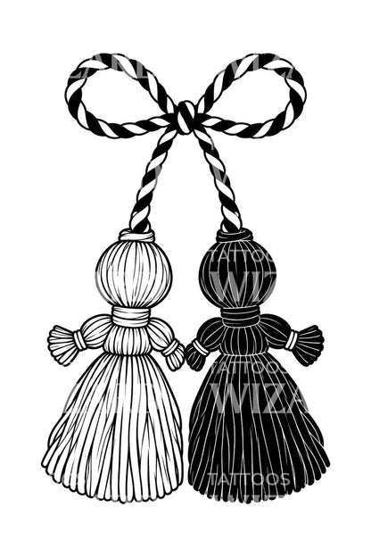Desain Tato Boneka Benang Martenitsa