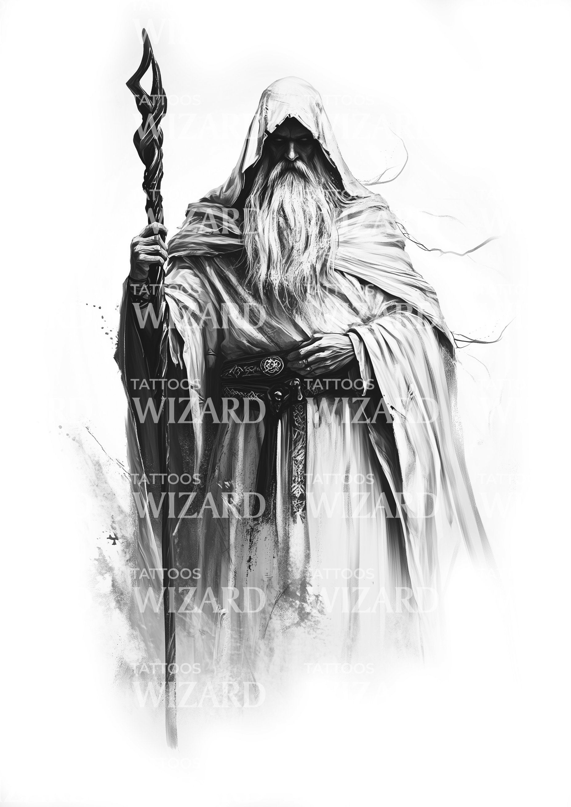 Master Fantasy Druid Tattoo Idea – Tattoos Wizard Designs