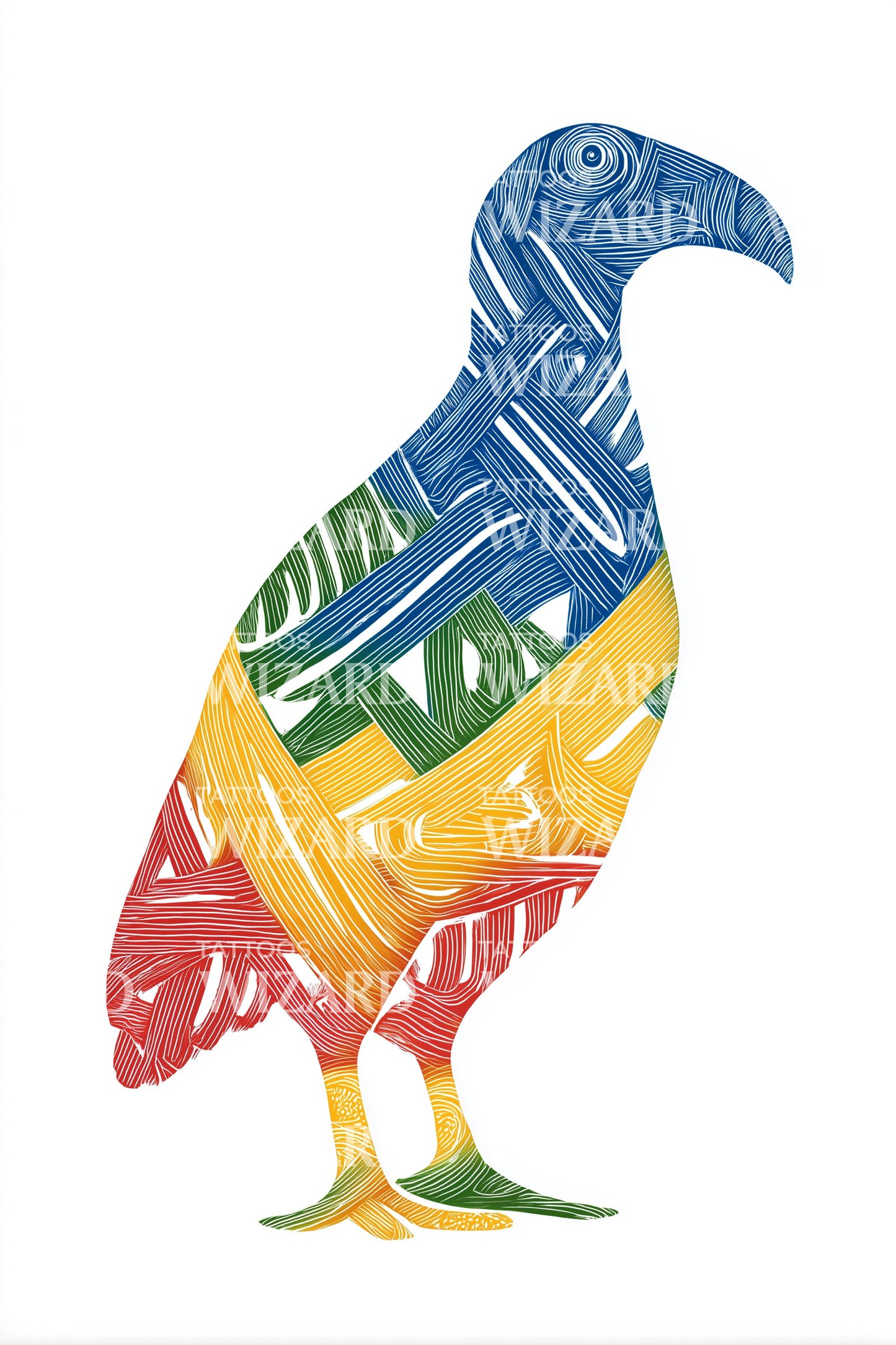 Projekt tatuażu z flagą dodo z Mauritiusa