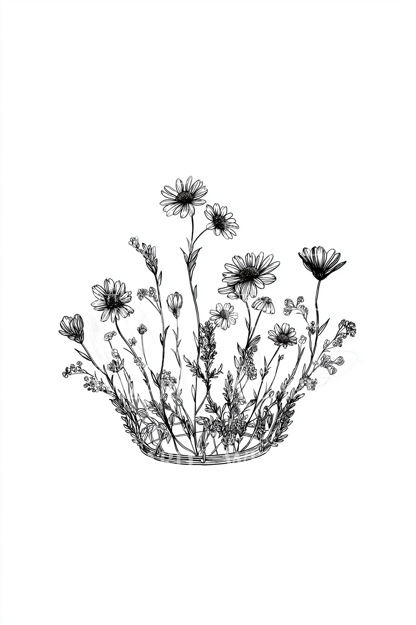 Meadow Blossom Cluster Tattoo Idea