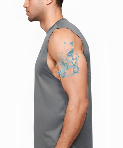 Design Tatuaggio Gatto Meccanico Tranquillo
