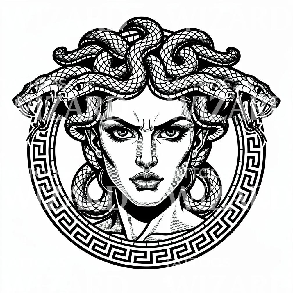 Medusa Head Tattoo Design