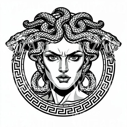 Medusa Head Tattoo Design