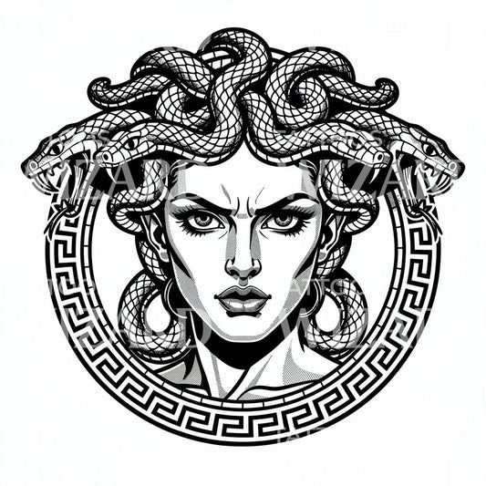 Medusa Head Tattoo Design