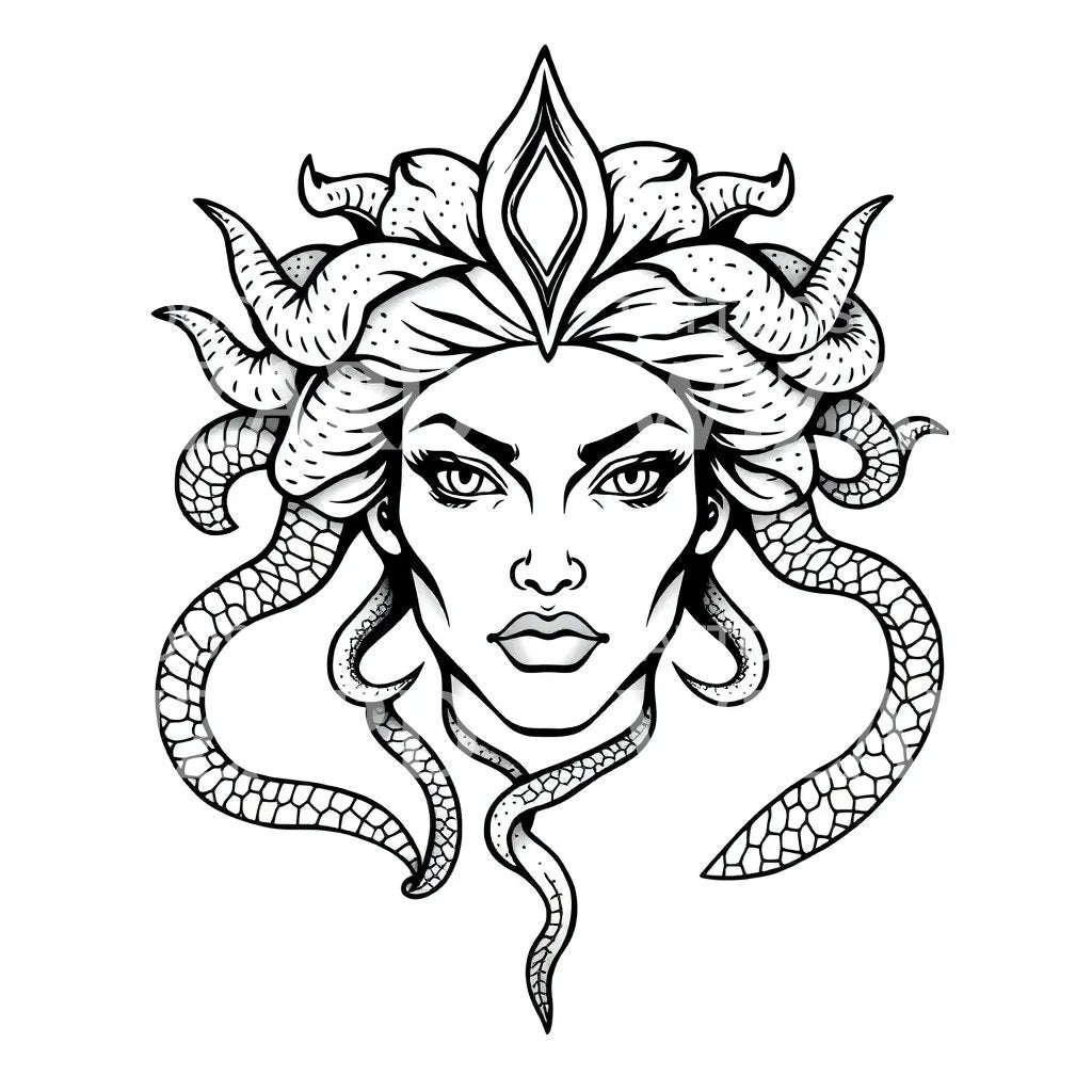 Medusa Head Tattoo Design