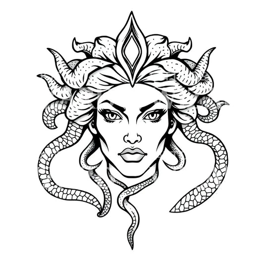 Medusa Head Tattoo Design
