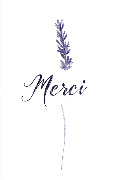 Merci Single Lavender Tattoo Idea