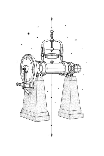 Meridian Transit Telescope Tattoo Design