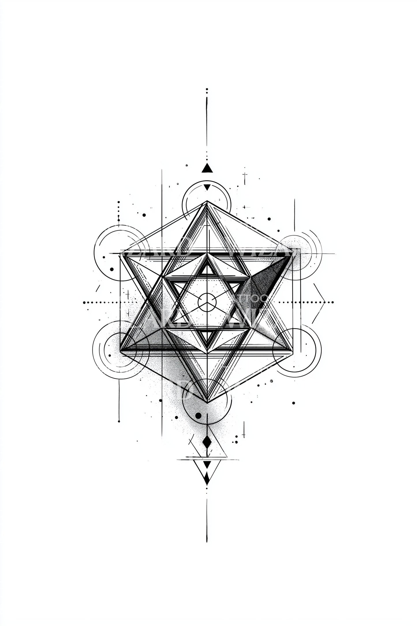 Merkaba Ster Tattoo Ontwerp
