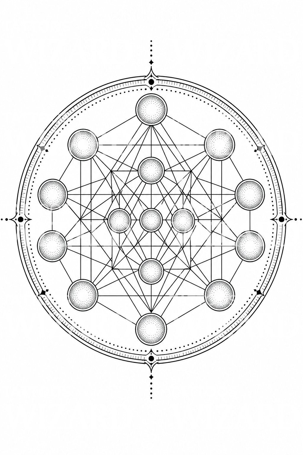 Desain Tato Kubus Metatron