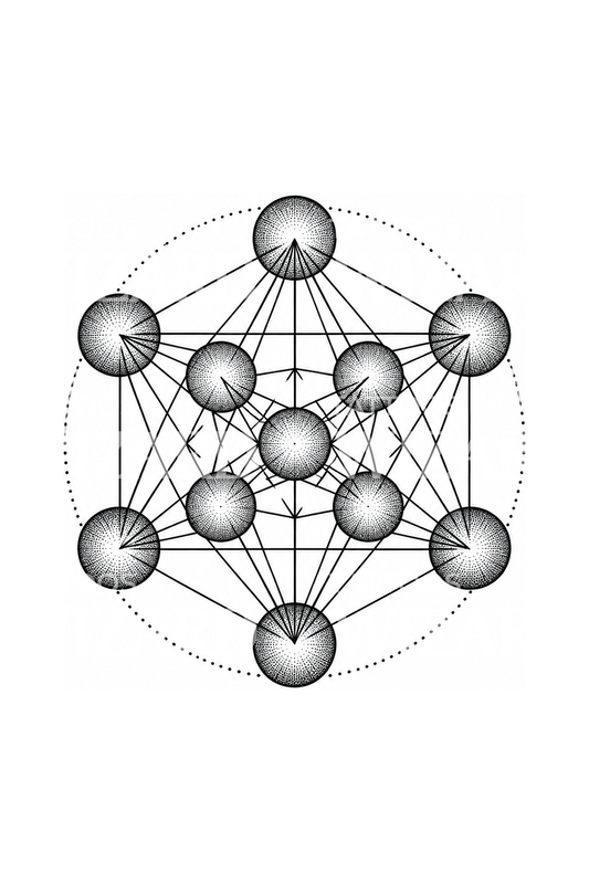 Metatron's Cube Sacred Geometry Tattoo Design