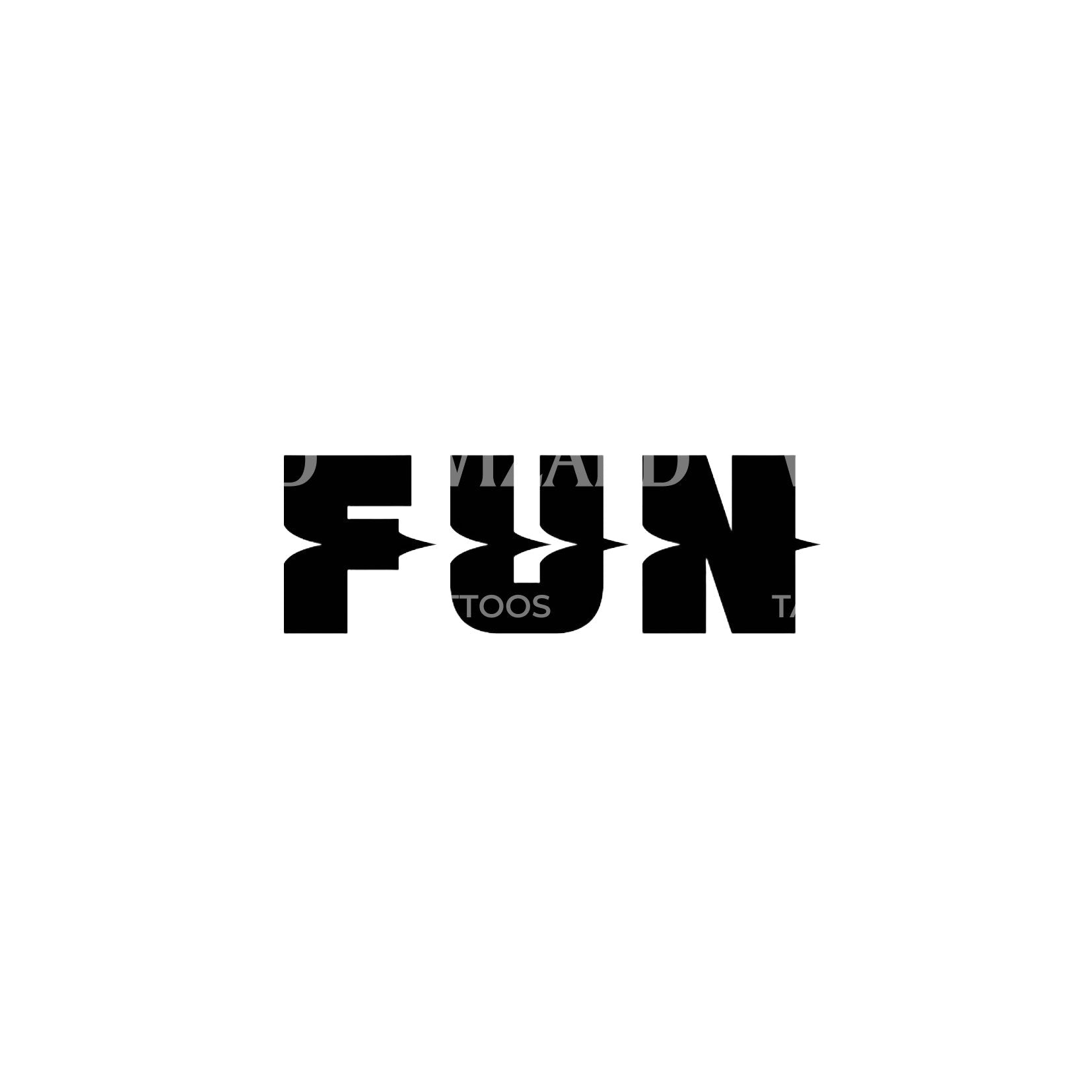 Fun Bold Lettering Tattoo Design – Tattoos Wizard Designs