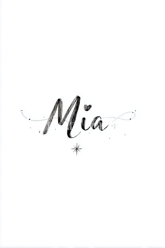 Mia Minimal Star Tattoo Design