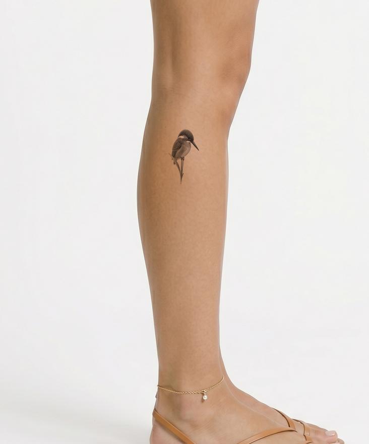Tiny Kingfisher on a Reed Tattoo Idea