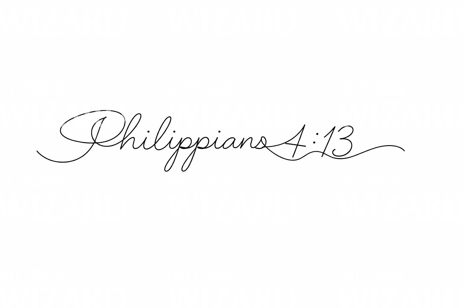 Micro Philippians Script Tattoo Design – Tattoos Wizard Designs