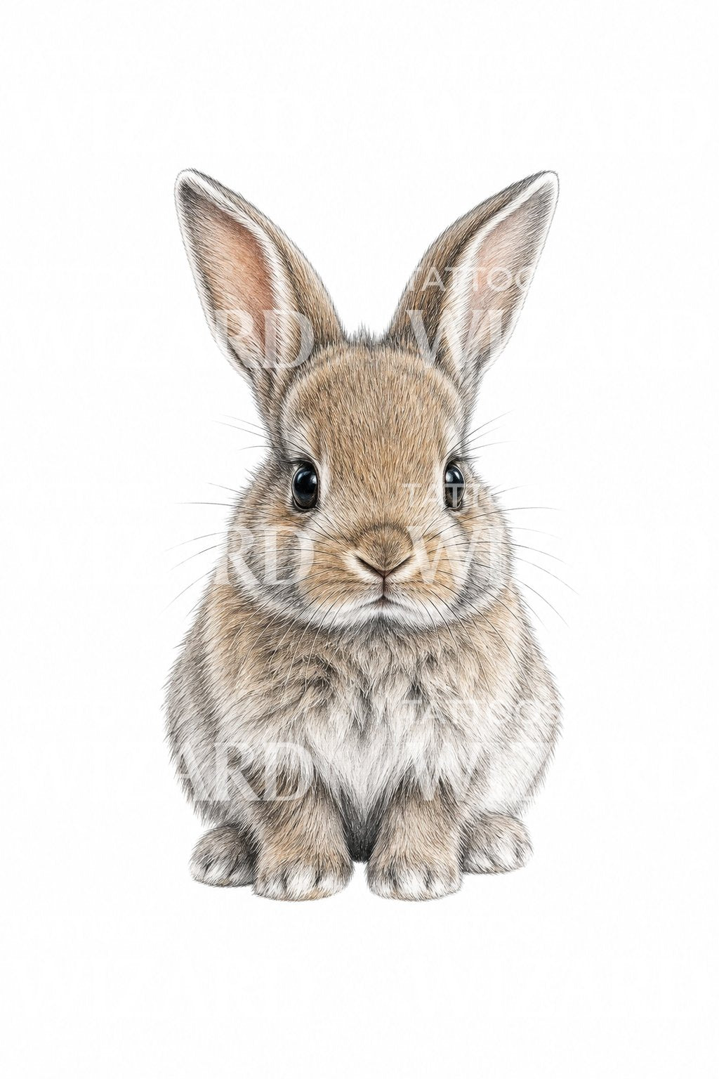 Micro Realism Rabbit Tattoo Illustration