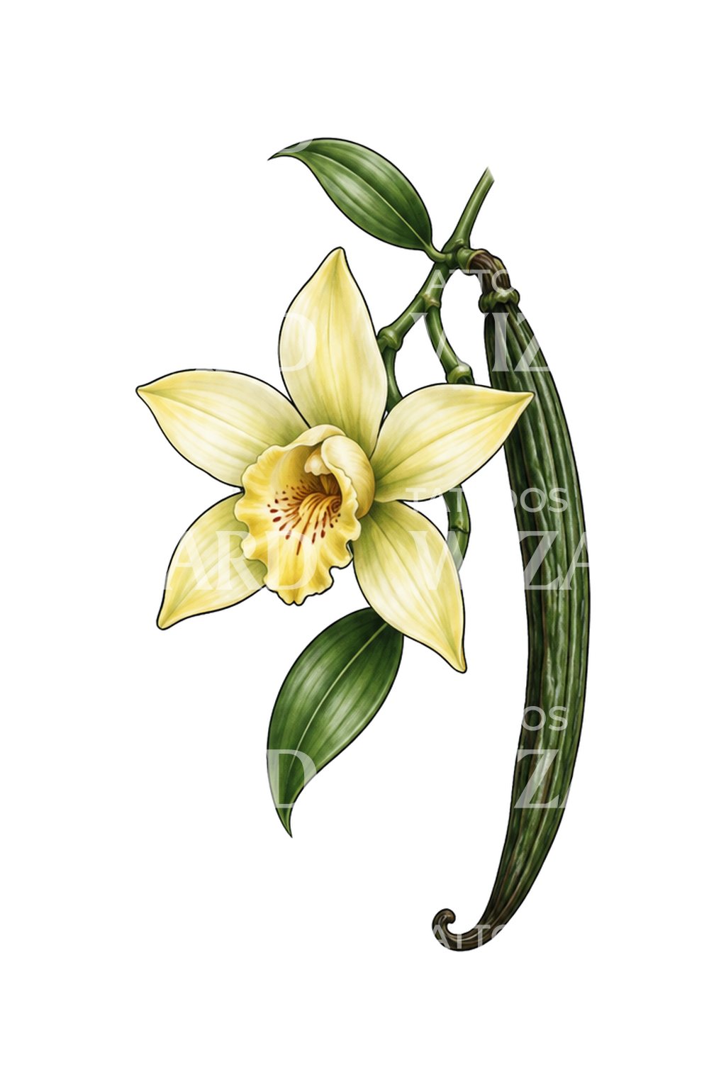 Micro Realism Vanilla Bloom Sweetness Tattoo Idea