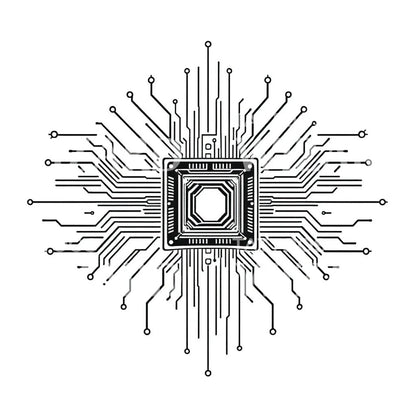 Microchip Circuit Tattoo Design