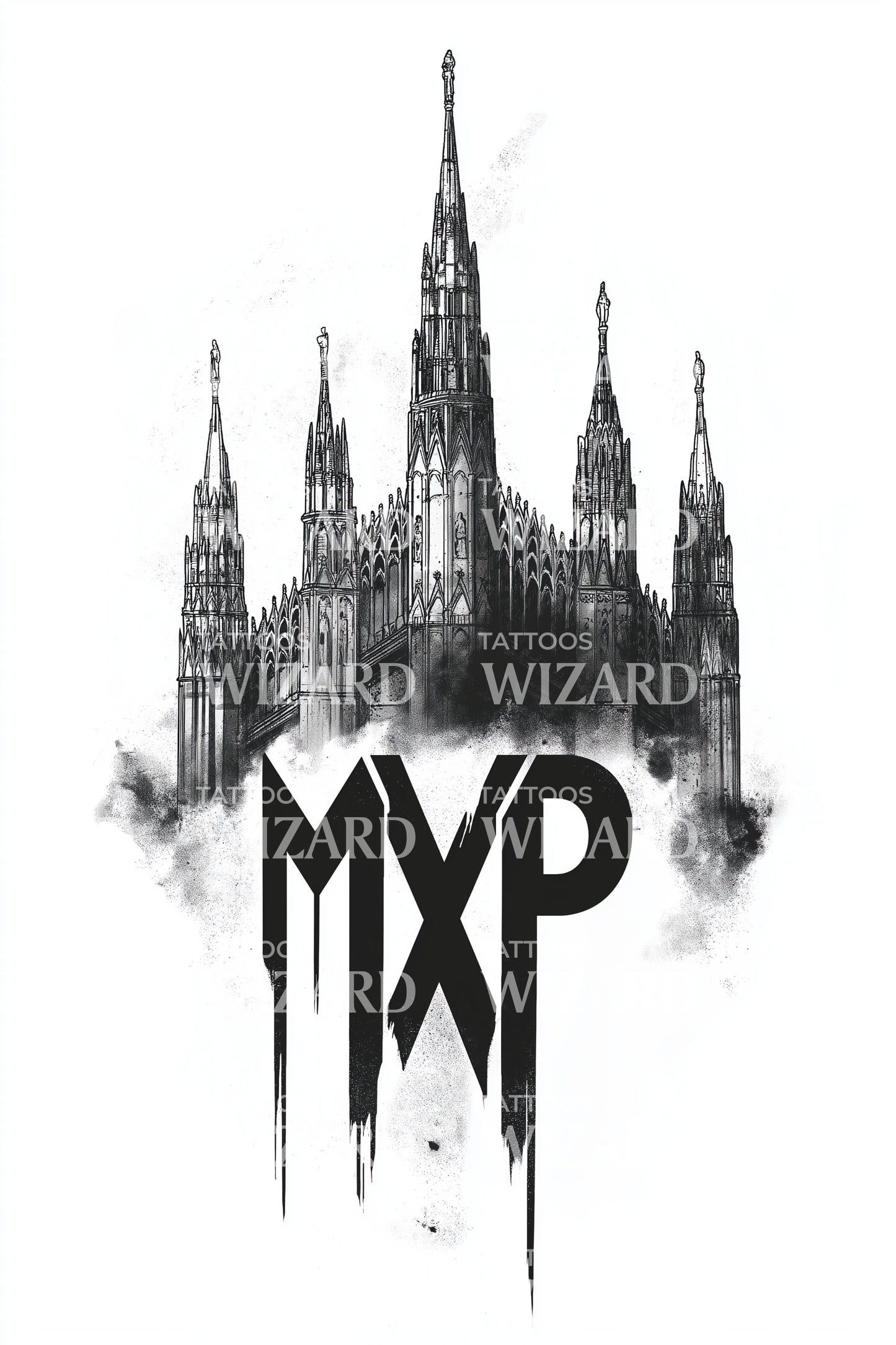 Milan MXP Drip Gothic Tattoo Idea